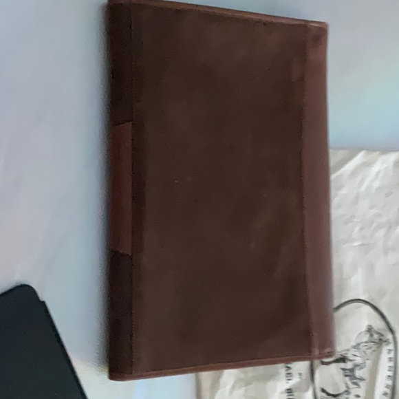 MICHAEL BIANCO Harness Collection LEATHER suede folio antique legal size - Picture 2 of 4